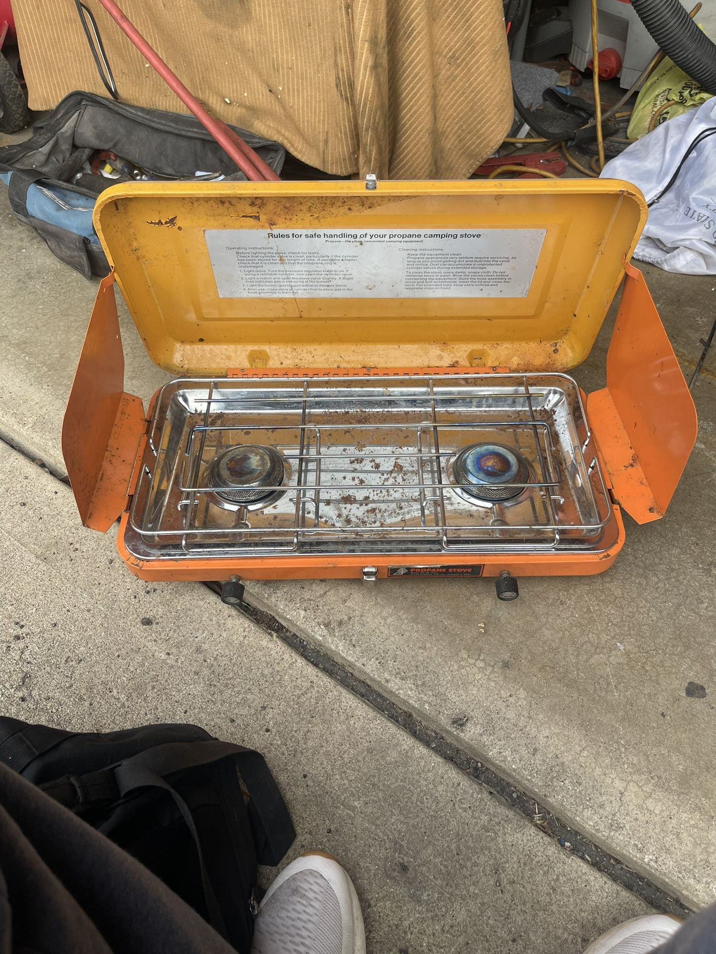 Vintage propane, camping stove