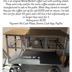 Wood & Metal Cart World Market