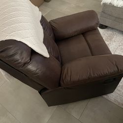 Brown Leather Recliner - Very Comfortable! 