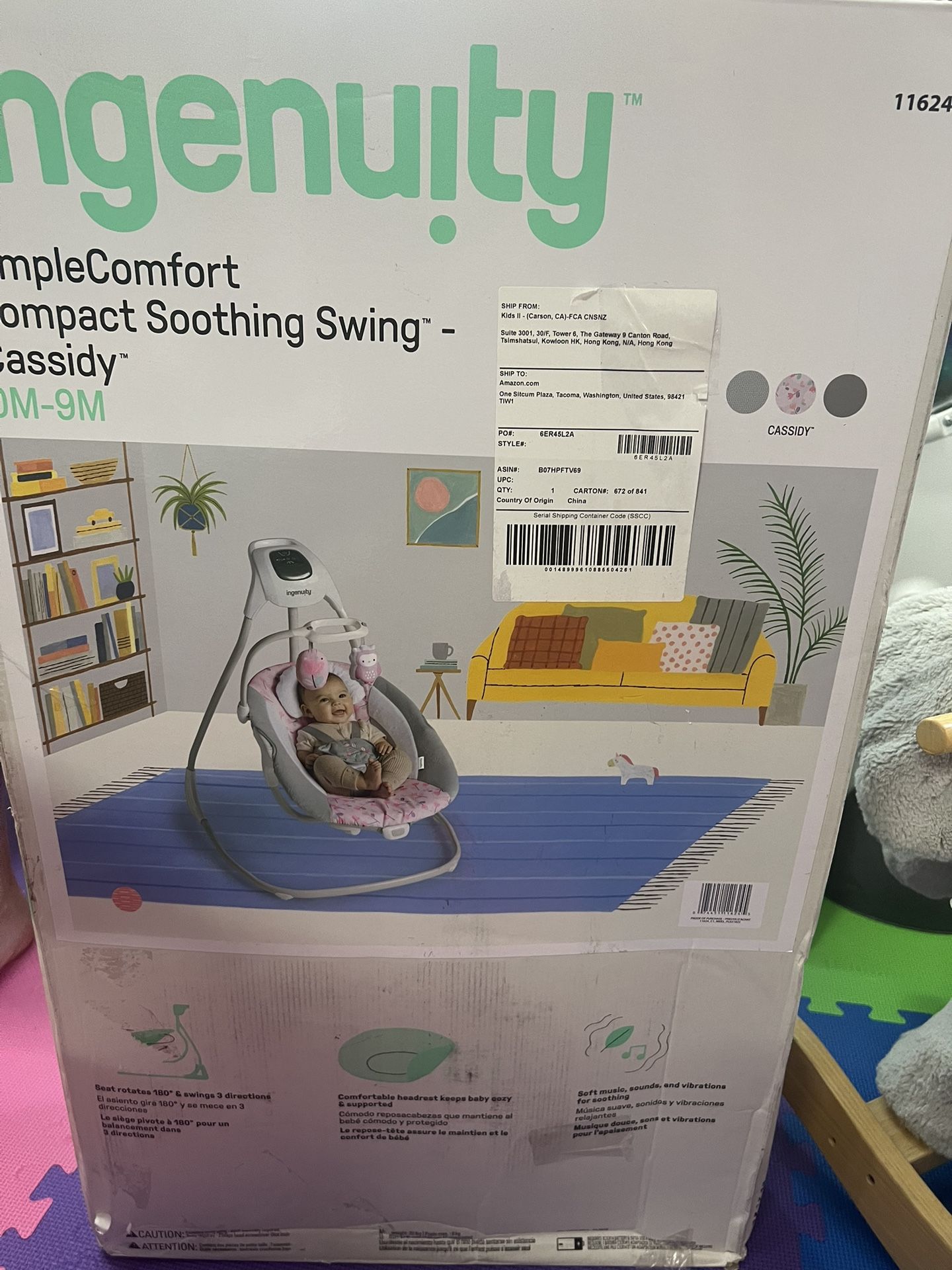 New In Box-Baby swing