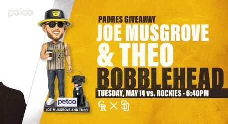 Joe Musgrove & Theo San Diego Padres Bobblehead