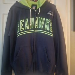 Seahawks Women's Zip Up Hoodie Large 