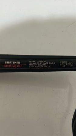 Craftsman 45W Soldering Iron Model 113.540420