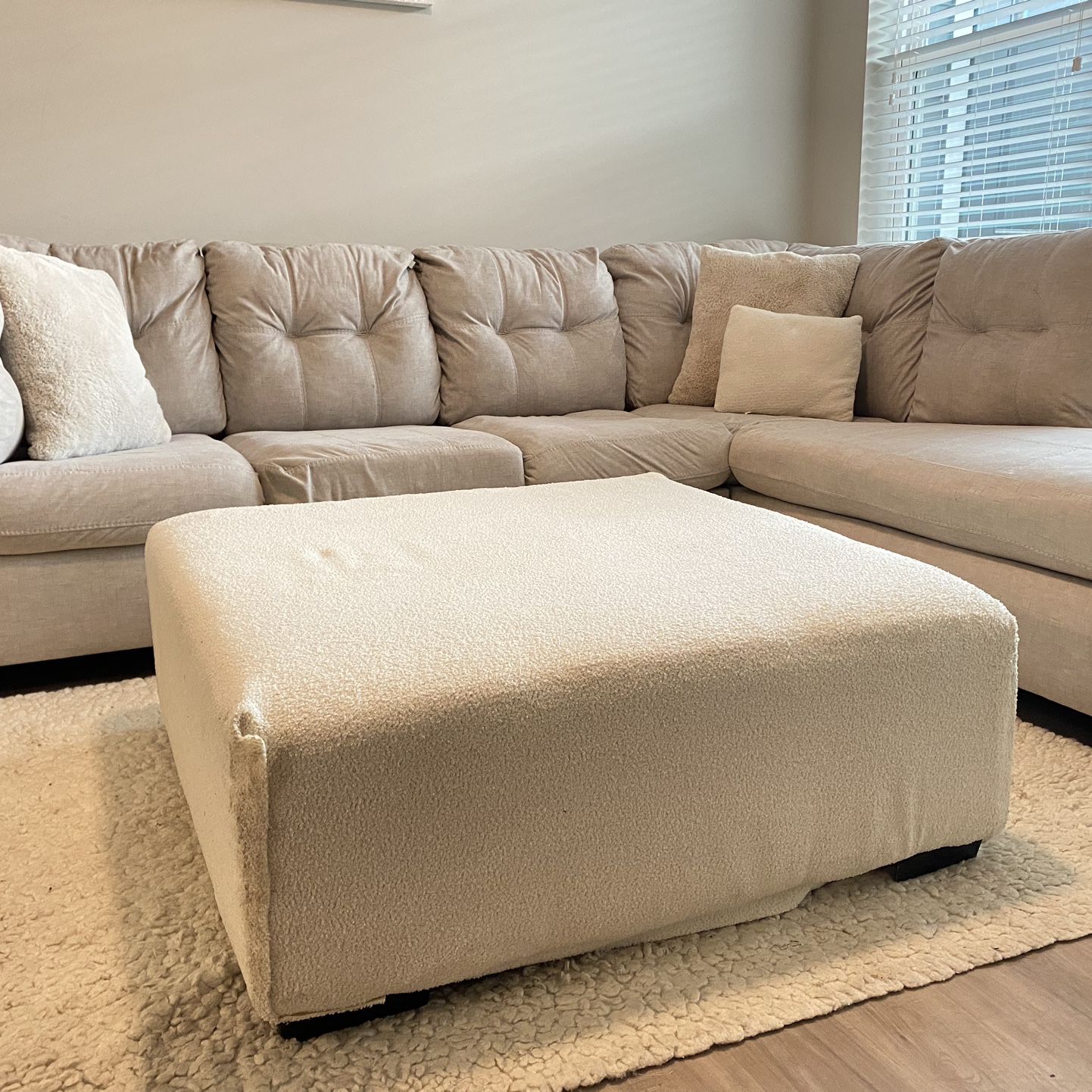 Oversized Tufted Chaise Sectional 