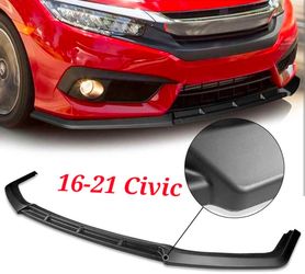 16-21 Honda Civic Front Bumper Lip Splitter Under Chin