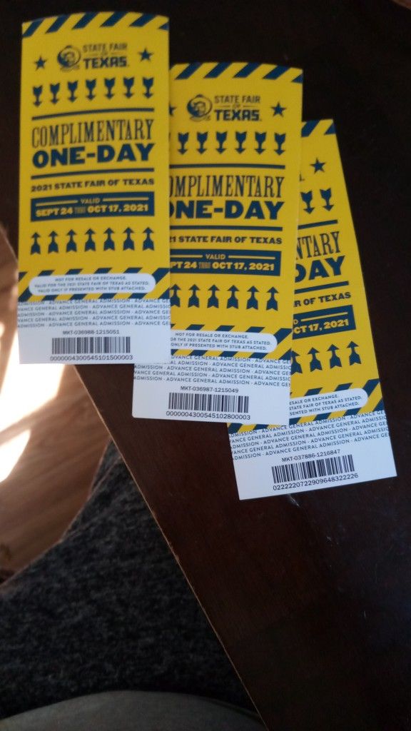 3 State Fair Tickets For $20