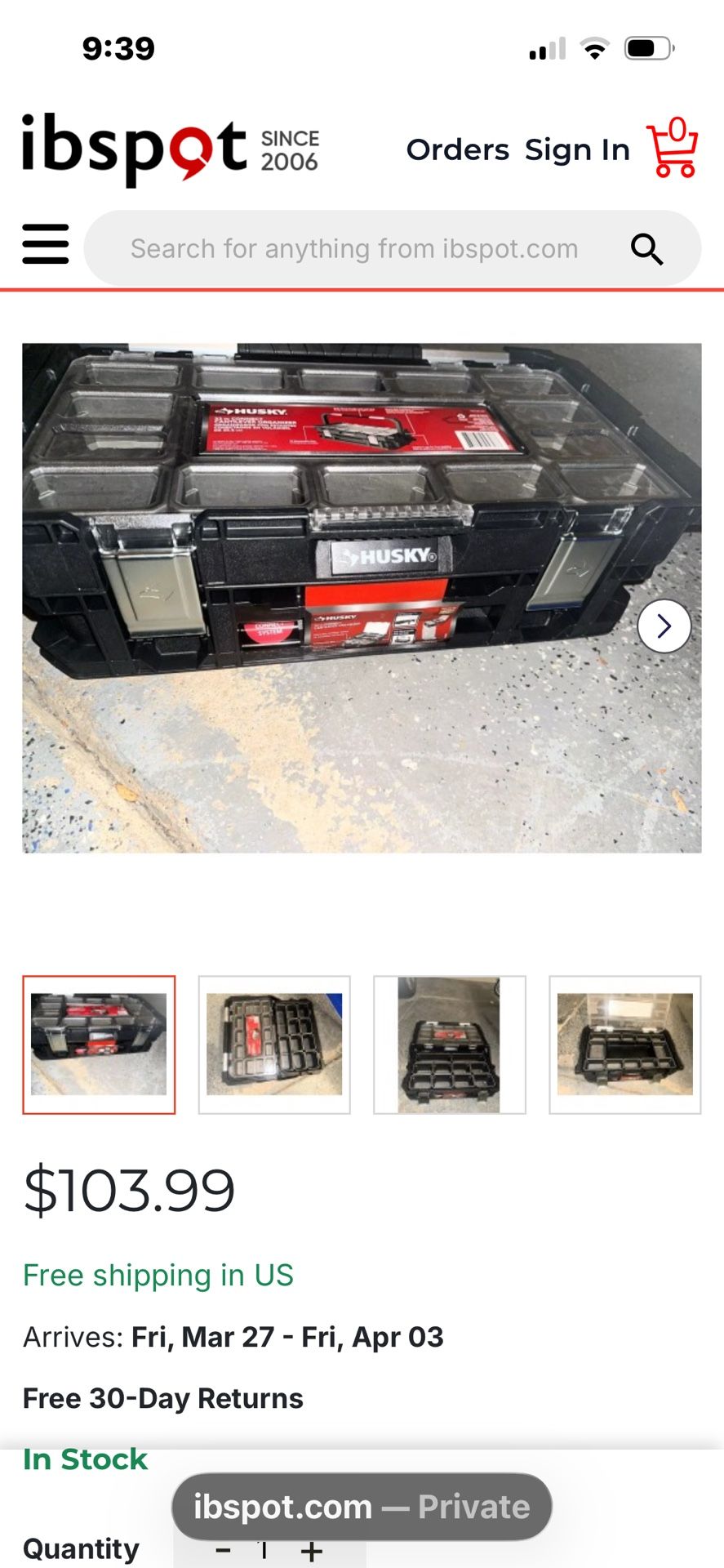HUSKY TOOL BOX $50