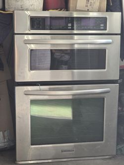 Oven Wall And Microwave 