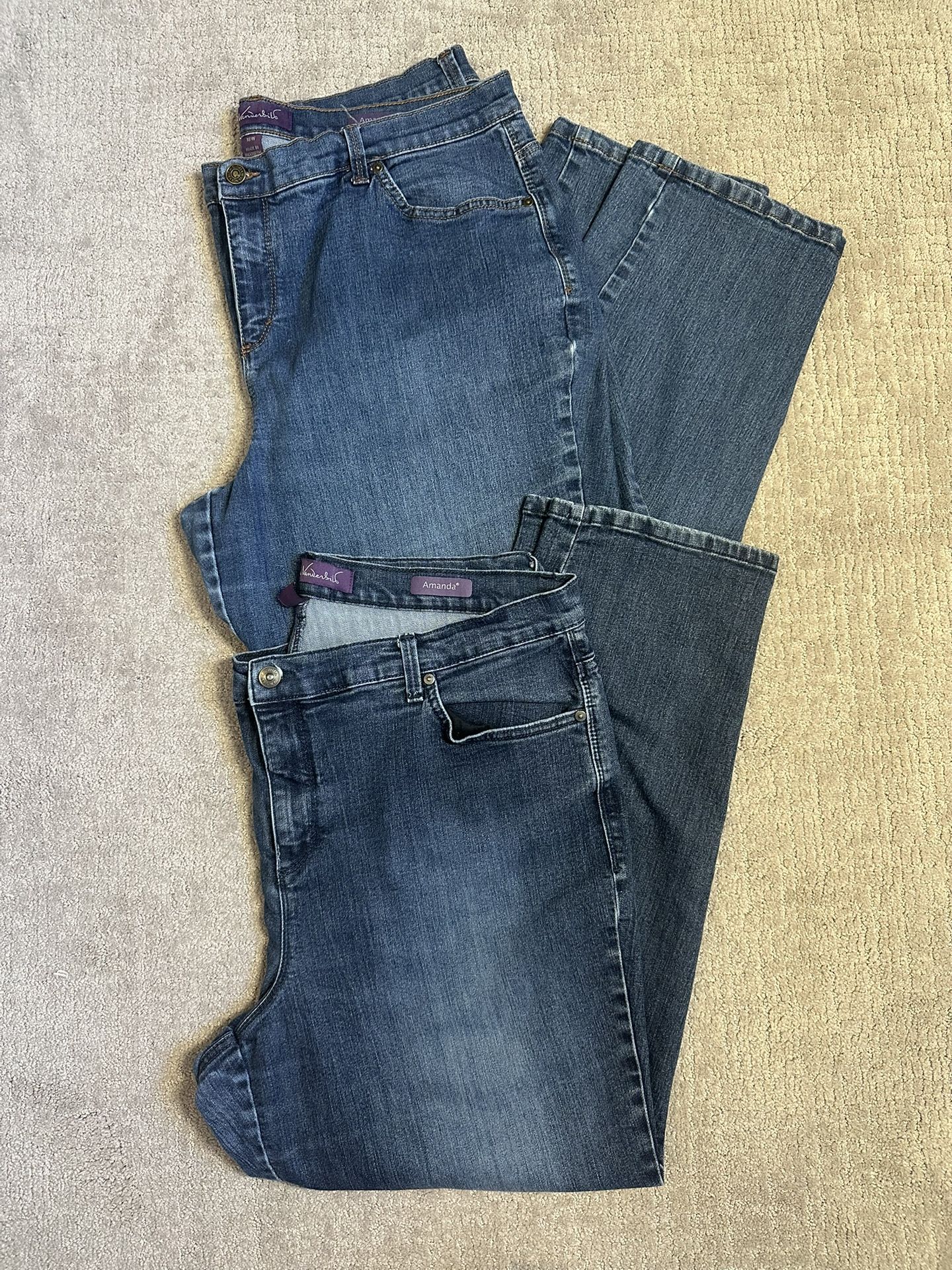 Gloria Vanderbilt Women’s Jeans Bundle 18W