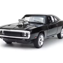  1:32 Simulation 1970 Dodge Charger Alloy Sports Car Model Pull Back Luxury Car Children's Toy Gift Ornaments