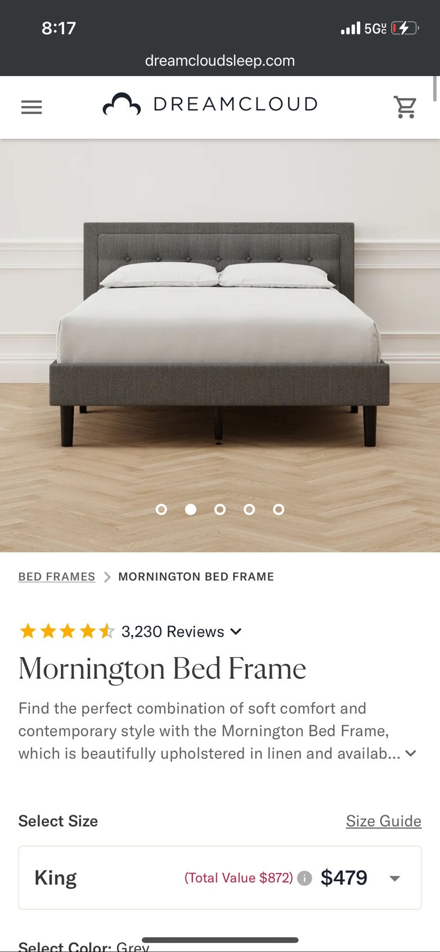 Brand New King Size Dream Cloud Mornington Bed Frame!! 