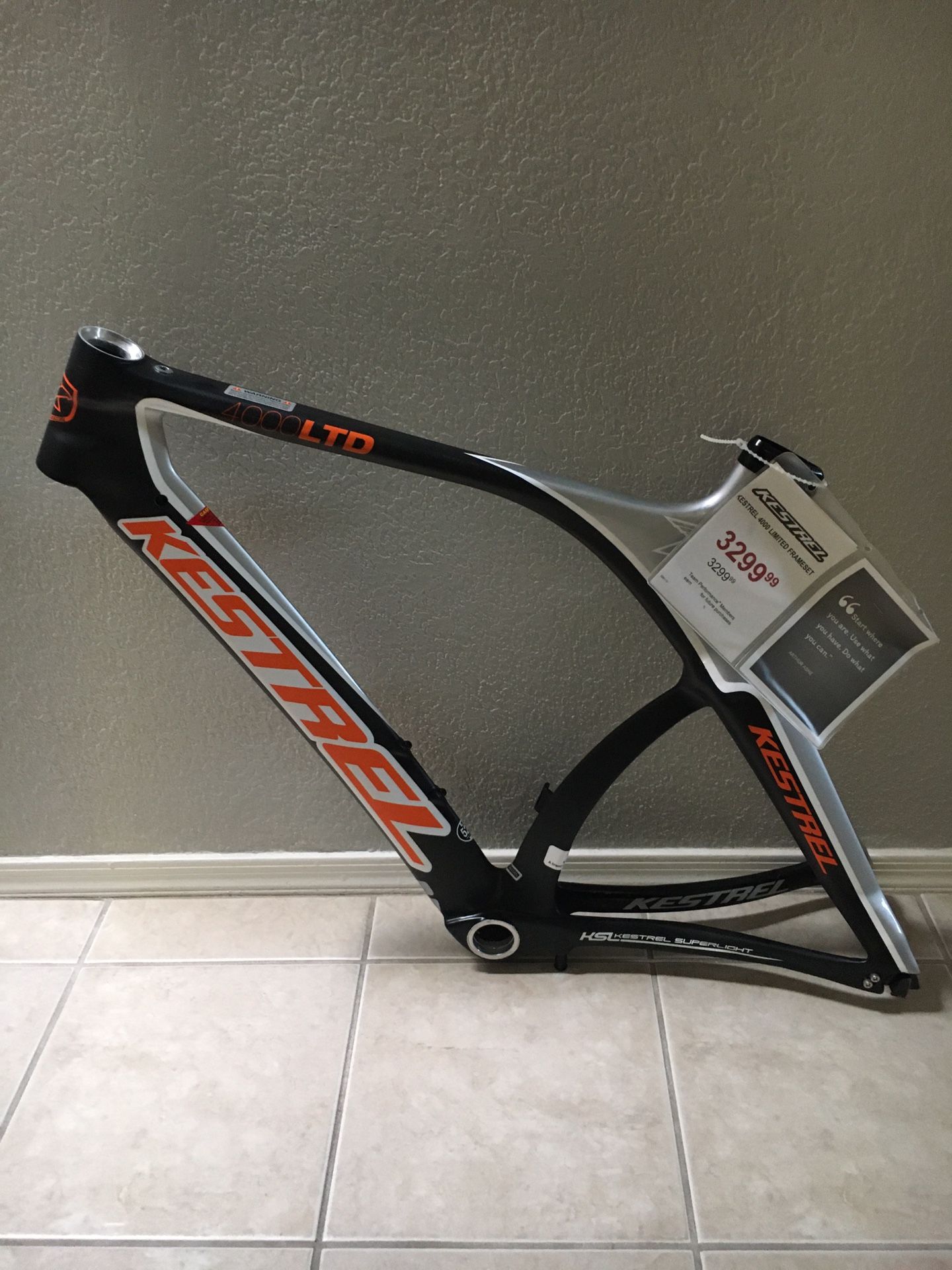 Kestrel Carbon Fiber bike frame set