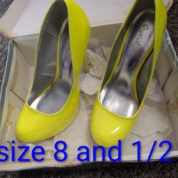 Fluorescent Yellow 6 In High Heels