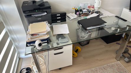 Glass office table