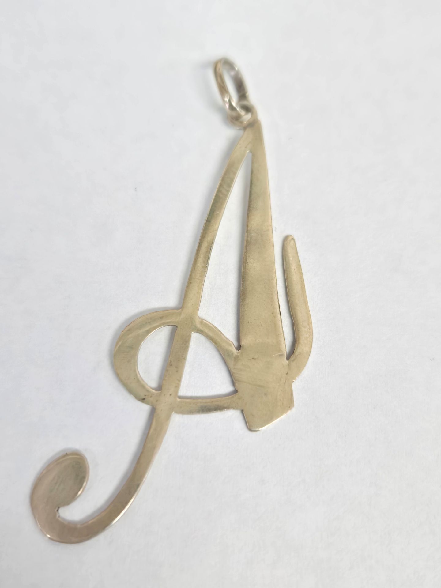 925 Silver "A" Charm