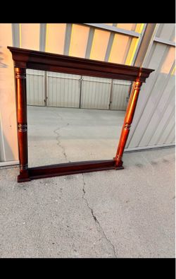 44 by 40 wooden mirror like new