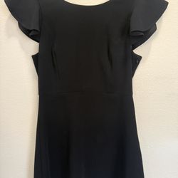 BCBGeneration Black Mini Dress With Flutter Sleeves 