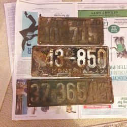 Old License plates