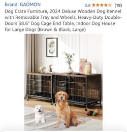 Large dog crate furniture. NEW