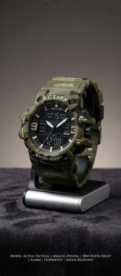 🔥 Activa Vulkor X Invicta Men’s Digital Sports Watch - 53mm Camouflage Green- RETAIL $49.99