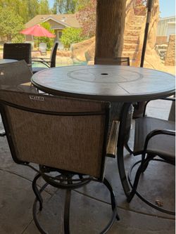 High table and chairs