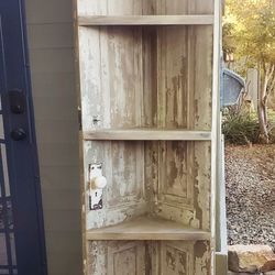 Antique Door Corner Shelf