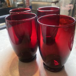 Ruby red Blown Glass 