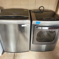 Washer And Dryer Electric  lg super Capacity Plus Whit Warranty $550