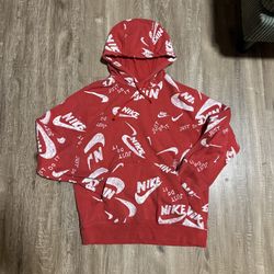 NIKE..JUST DO IT..SWOOSH..ALL OVER PRINT..HOODIE / SWEATSHIR..PULLOVER..MEN M