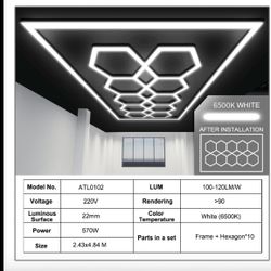 10 Hexagon Lights With Outer Frame 125$ Downey 