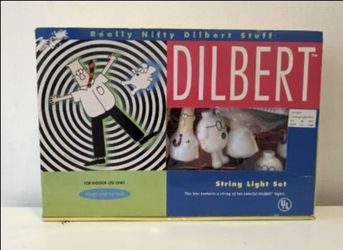 Vintage 1990s Dilbert String Lights 12 Foot, 10 Lights NOS Untested - Pickup 91706