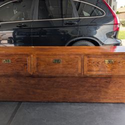 Henredon Scene One Vintage Wood Headboard