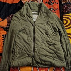 Anthropologie Olive Green Zipup Size XS