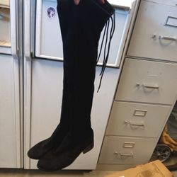 Thigh High Boots Velvet
