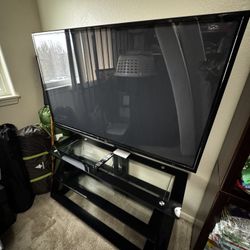 65”LG Tv With Glass Stand