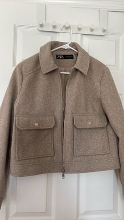 Zara Wool Blend Zip-Up Jacket