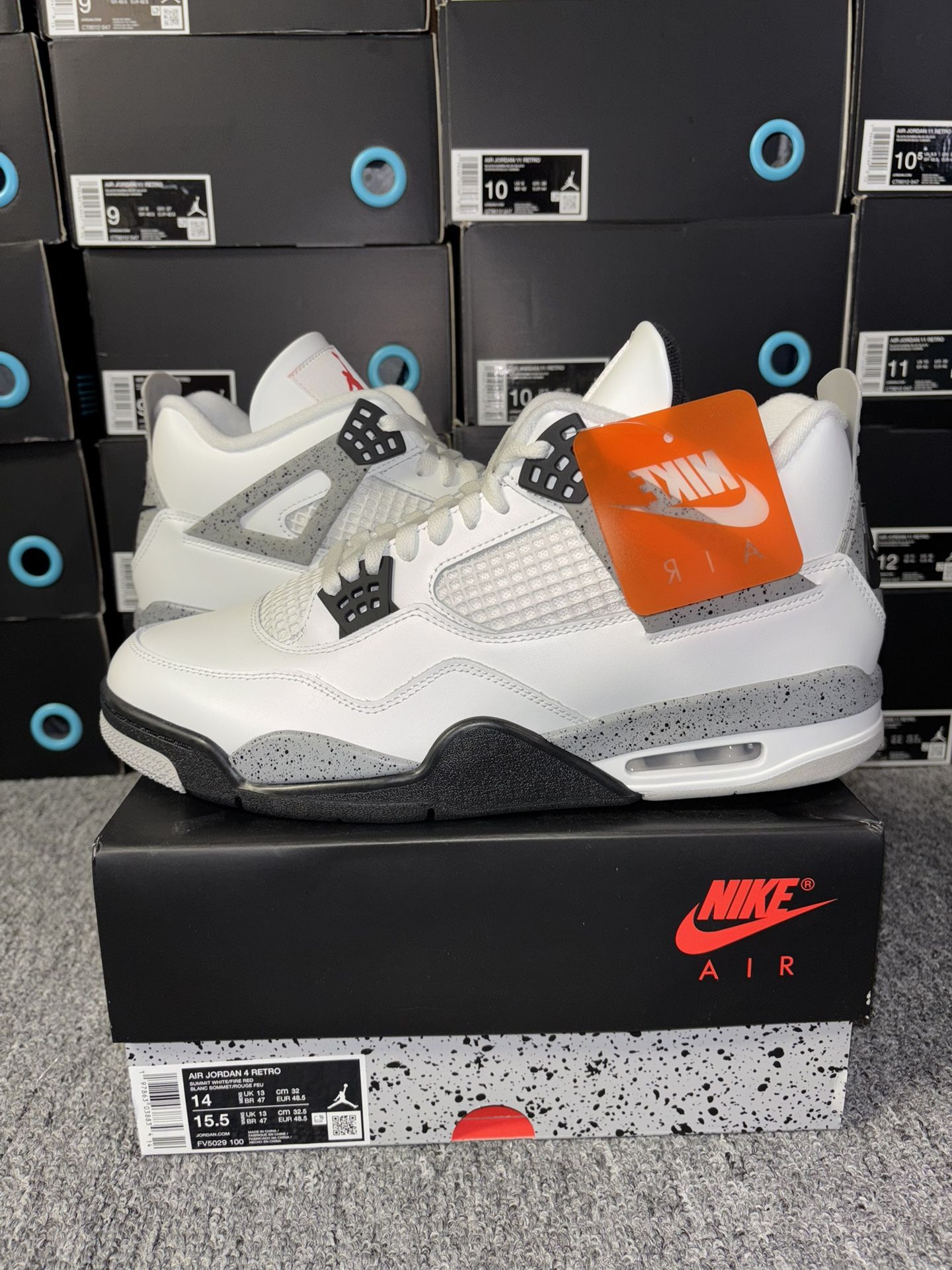 Jordan 4 White Cement Size 14