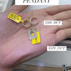 10K DIAMOND  EARRINGS & PENDANT