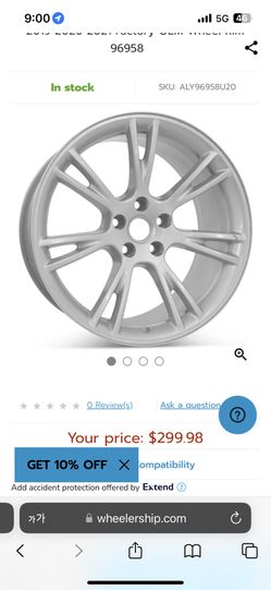 2021 Tesla Model Y Factory Oem Wheels With Cover. (19 Inch)