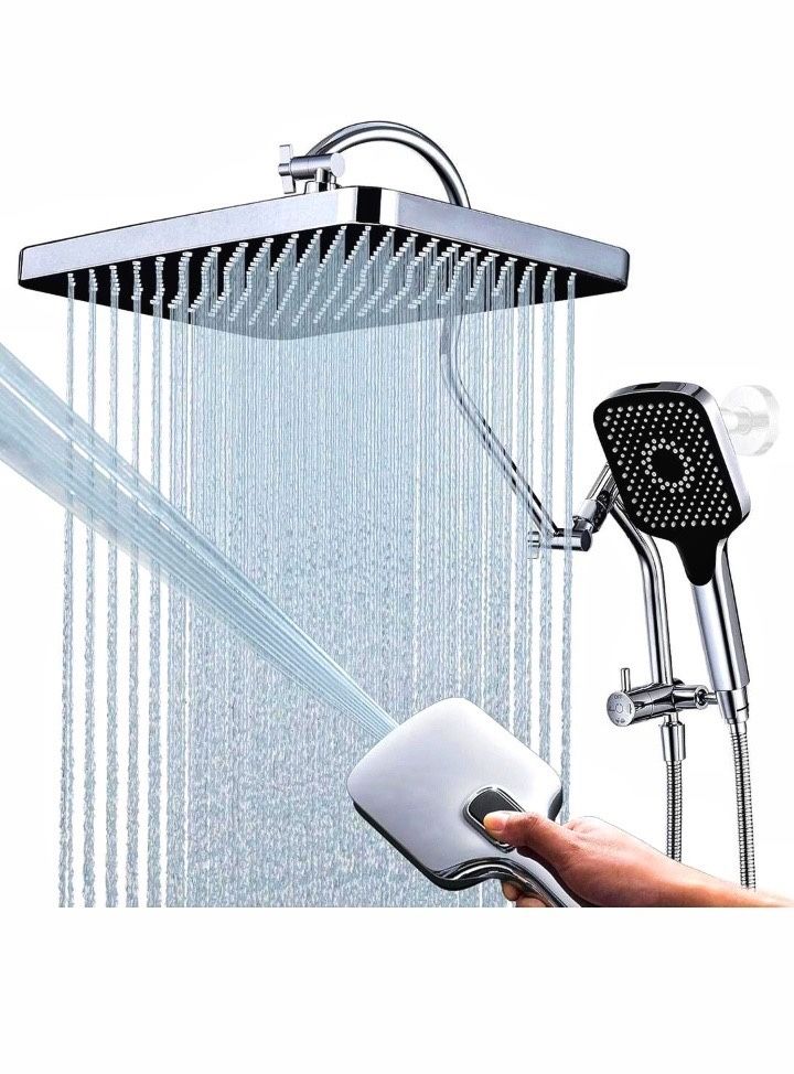 13-Inch Rainfall Shower Head with Multi-Function Handheld Sprayer Combo