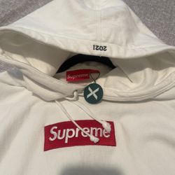 2021 Supreme Box Logo Hooded Sweatshirt 'White'