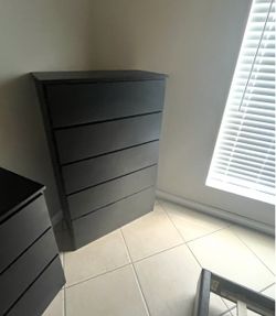 BLACK 5 Drawer Chest 🖤✅