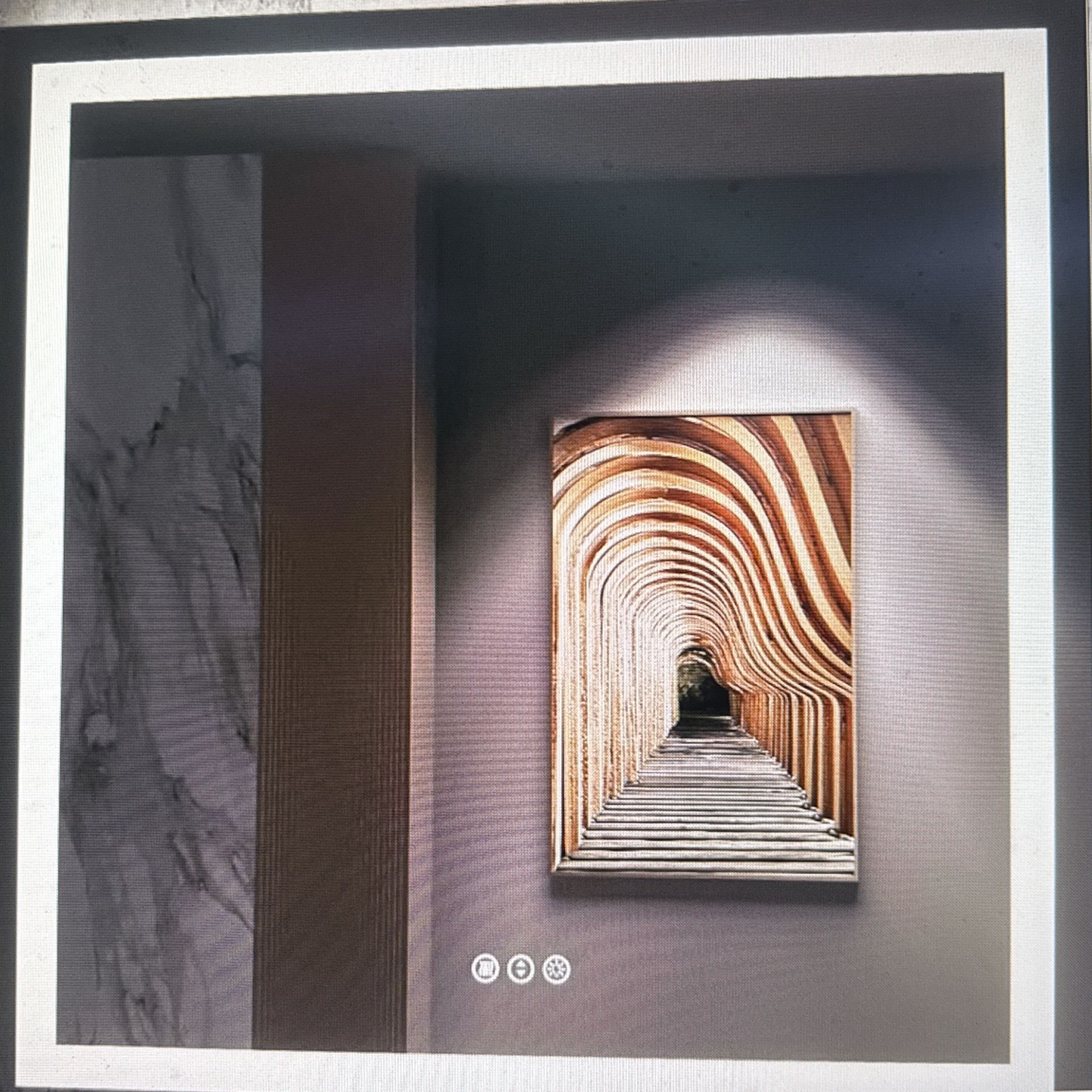 Amorho LED 32 X 32 Bathroom Mirror With Anti Fog Front And Backlit