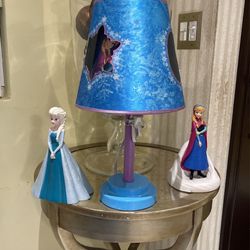 Frozen Lamp And Two Coin Bank In Great Condition