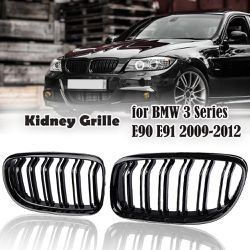 09-12 For BMW 3 Series E90 Front Grille PG Style Gloss Black Brand New