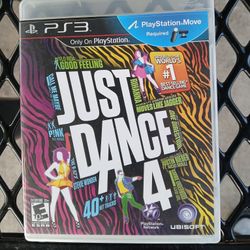 Just Dance 4 (PlayStation Move) PS3  With Case And Manual