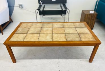 Danish Tile Top Walnut Coffee Table