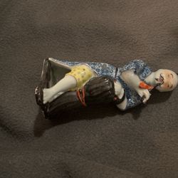 ANTIQUE OPIUM PIPE SMOKER CHINESE PORCELAIN ASIAN FIGURINE