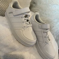 Brand New White Adidas Sneakers With Velcro Strap | Kids
