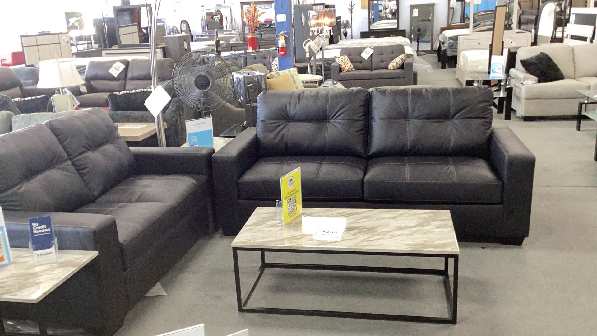 Black Sofa Loveseat Set